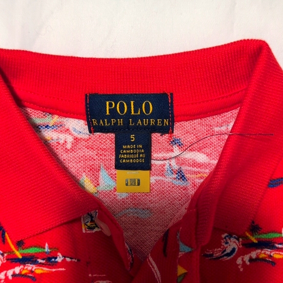 Sailboat Cotton Mesh Polo Shirt size 5. - Picture 3 of 9